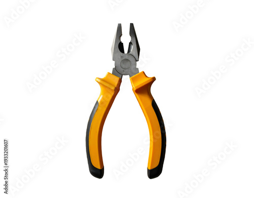 A tool with yellow and black handles and metal jaws