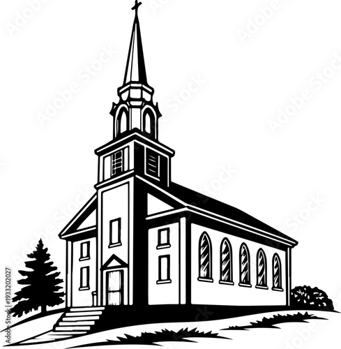 Bible Verse silhouette vector illustration