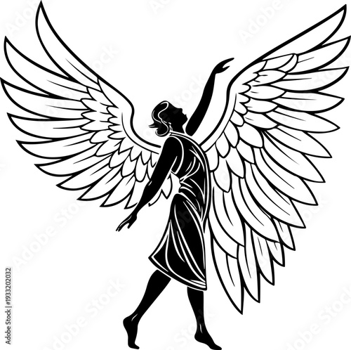 Bible Verse silhouette vector illustration