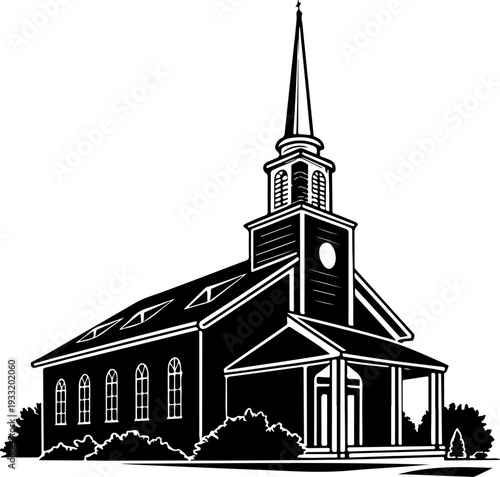 Bible Verse silhouette vector illustration