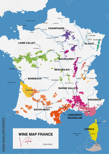 Foto France wine map