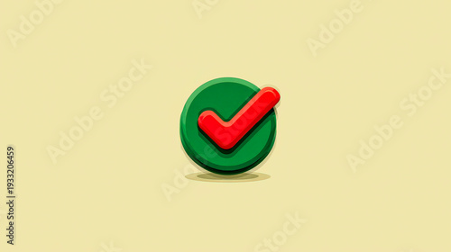 Check mark icon showing approval and success