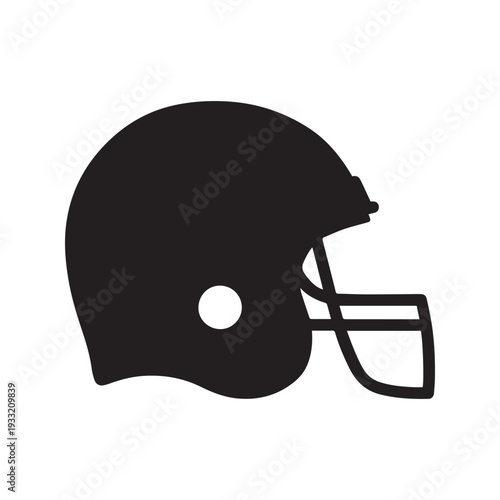 American gridiron football helmet flat icon for apps and sports websites