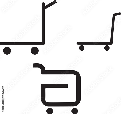 Online Shop Vector Icons Ecommerce Shopping Cart Store Delivery Mobile App Website Retail Buy