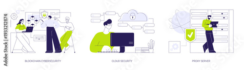 Data safety isolated cartoon vector illustrations se