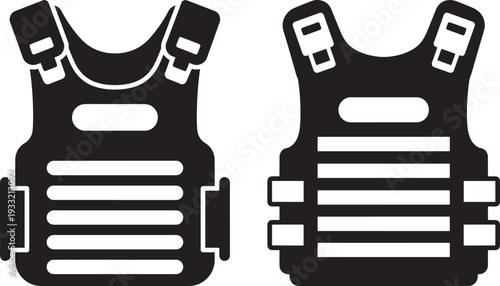 Bulletproof vest protection garment Silhouette
