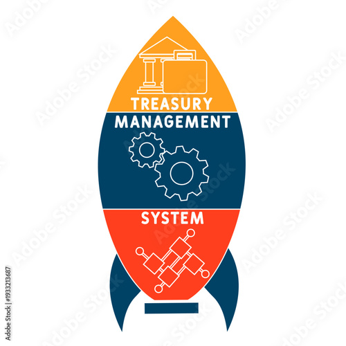 TMS - Treasury Management System мacronym. business concept background. vector illustration concept with keywords and icons. lettering illustration with icons for web banner, flyer, landing