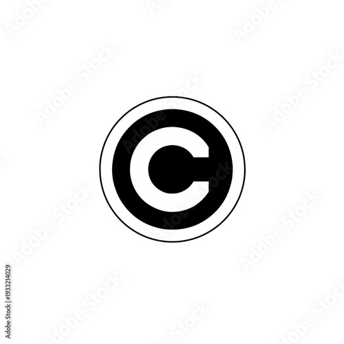 Copyright icon for intellectual property protection and creative rights management.