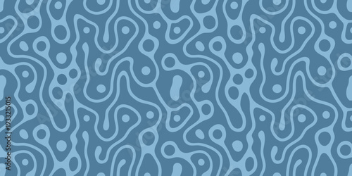 Abstract blue pattern featuring organic flowing shapes and varying tones
