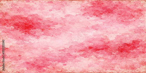 Abstract pink watercolor texture background with soft blended rose tones—light and dark pink cloudy wash, subtle grunge grain and artistic pastel backdrop for romantic design and branding.