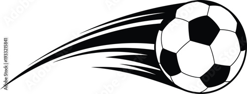 Soccer ball in motion illustration