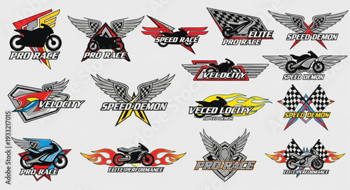 Motorcycle Racing Logos Collection - Dynamic Designs for Speed and Adventure.