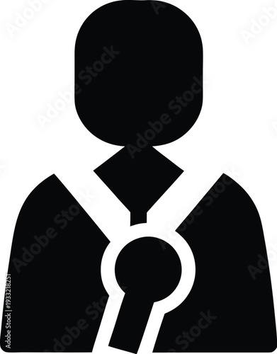 reporter silhouette vector illustration on transparent background