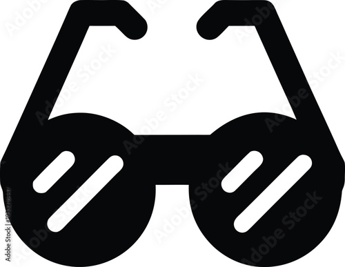 reading glasses silhouette vector illustration on transparent background