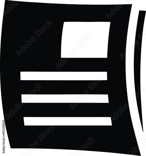 newspaper silhouette vector illustration on transparent background