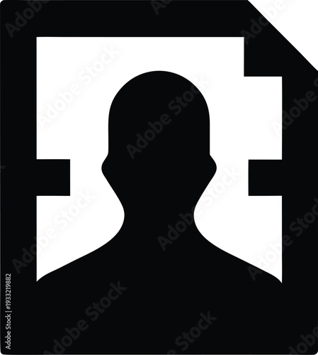 block user silhouette vector illustration on transparent background