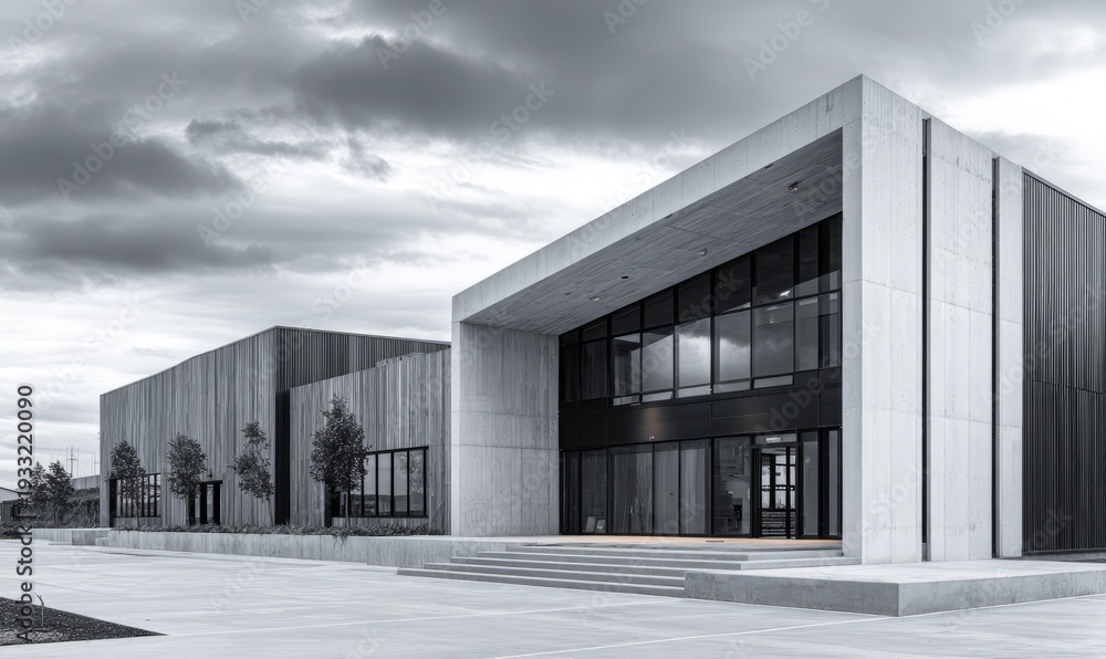 Fototapeta premium Modern Sustainable Energy Facilities with Focus on Professional Architecture Design