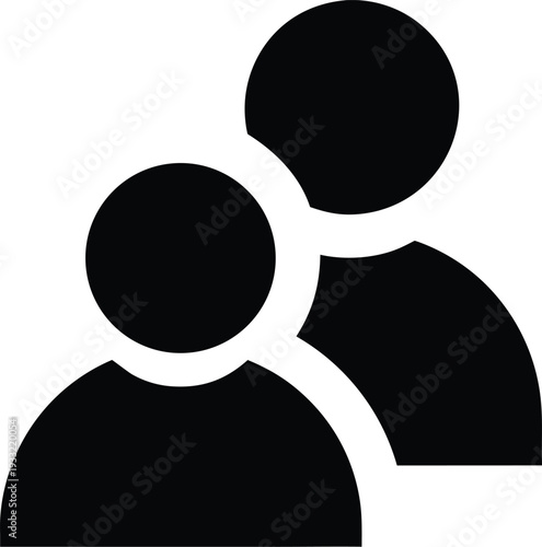 add friend silhouette vector illustration on transparent background