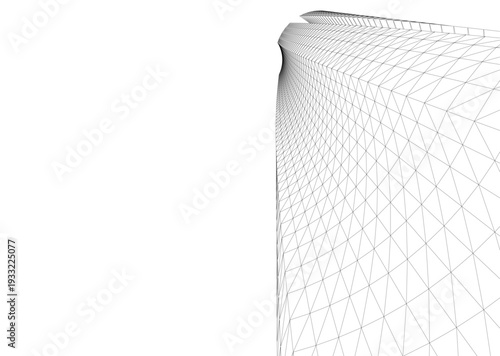 abstract architecture vector 3d illustration
