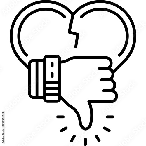 Dislike Outline Icon