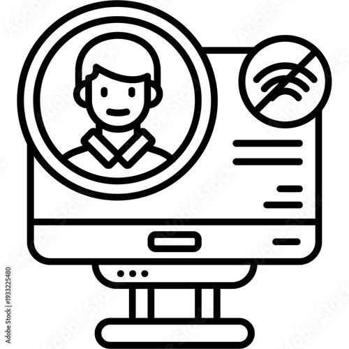 Offline status Outline Icon