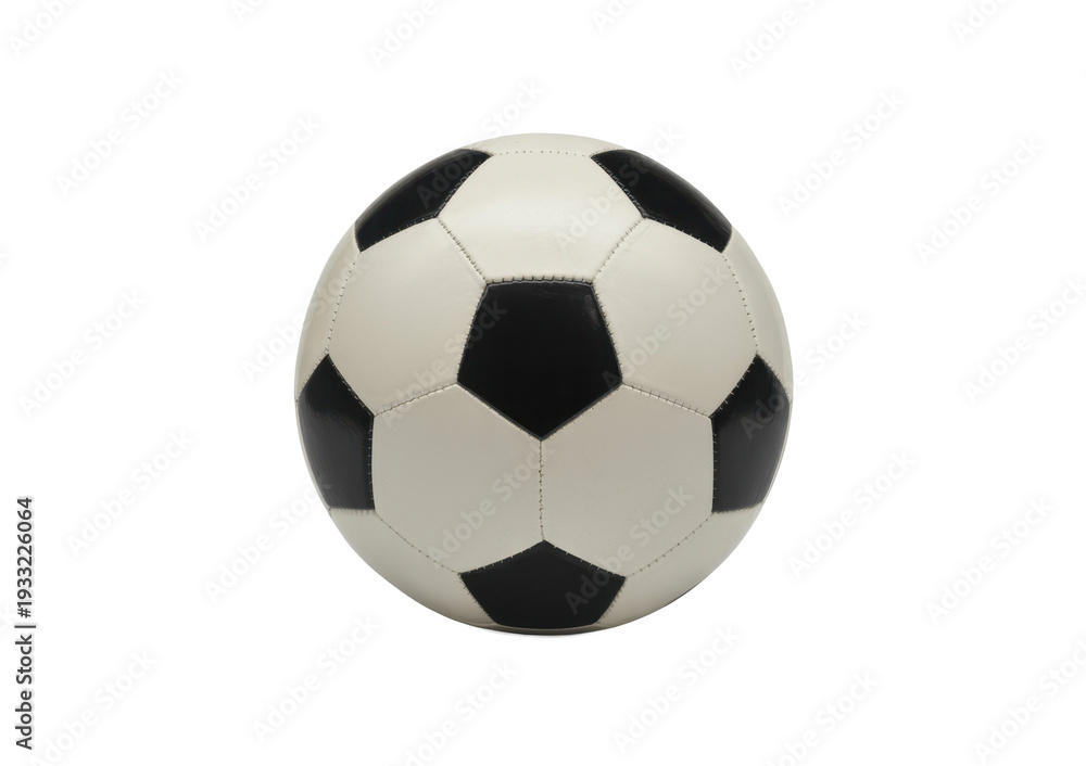 Naklejka premium Black and white soccer ball on white background sports isolated on a transparent background
