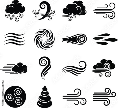 Weather forecast symbols and icons