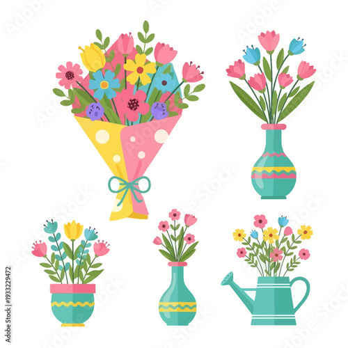 bouquet of flowers in vase