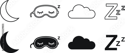 Sleep icon bundle for restful nights and dreams