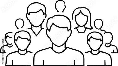 Diverse group of people standing together diversity