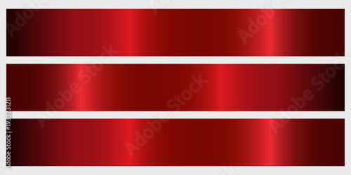 A set with red gradients. color palette for design, a collection of high-quality gradients. Metallic texture, shiny background..
