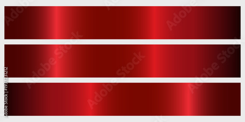 A set with red gradients. color palette for design, a collection of high-quality gradients. Metallic texture, shiny background..