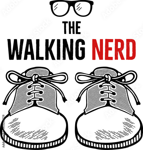 The Walking Nerd Glasses and Shoes Icon