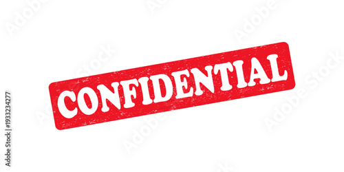 A red confidential stamp on a white background.