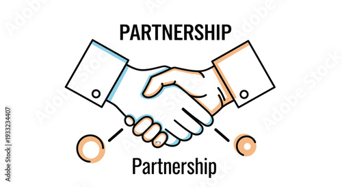 Handshake illustration symbolizing business partnership and agreement.