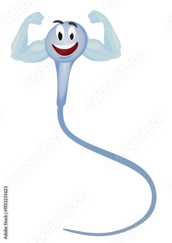 Healthy sperm character. vector illustration