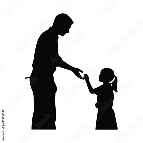 Father and daughter sharing tender moment together