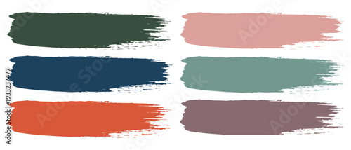 Colorful Brush Stroke Swatches Vector, colorful brush stroke, paint stroke vector, brush swatch set, artistic paint palette, texture strip design, abstract brush mark, creative paint banner, 