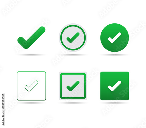 Free Download Green checkmark icons on transparent background for approval and confirmation - GFXLoad