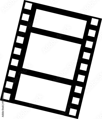 Classic film strip icon resembling old-fashioned movie projector film