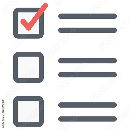 Checklist document task management flat icon illustration concept hand drawn vector illustration editable stroke outline high quality isolated on white background for bakery food pattern design brandi