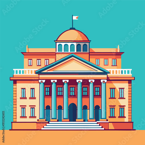 classical government building with tall columns