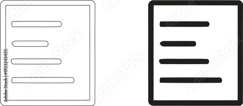 Document Page Icons for Office File Management Digital Report and Business Paperwork 4k