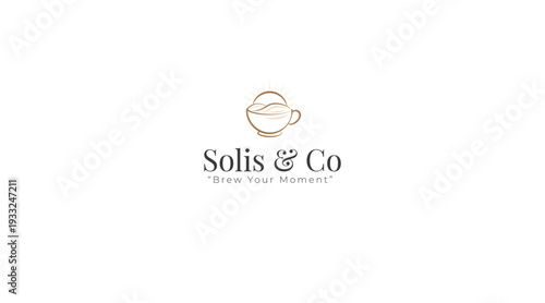 Solis & Co. Minimalist Sun Coffee Logo Concept.Cozy Mornings – Visual Identity.