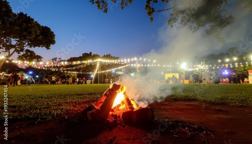 Fogueiras de são joão - Festa Junina no Brasil