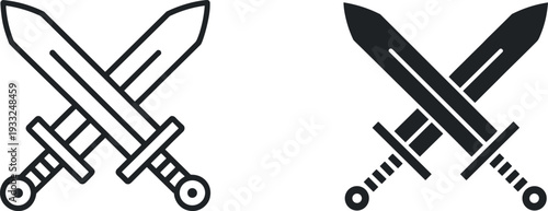 Swords icons clipart vector graphics illustration design elements
