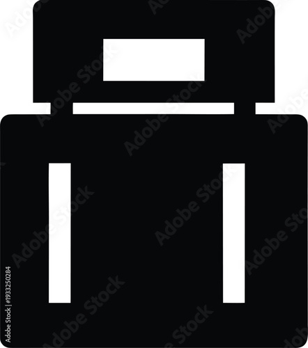 solar charged beauty fridge silhouette vector illustration on transparent background