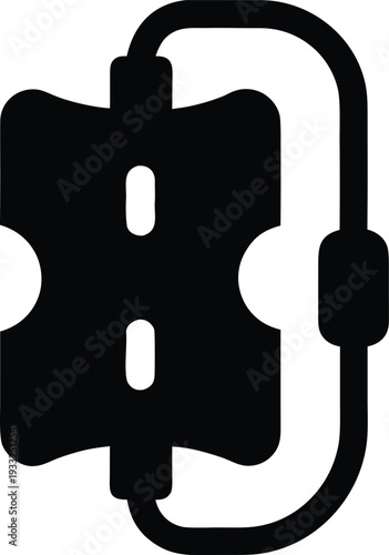 microcurrent patch disposable silhouette vector illustration on transparent background