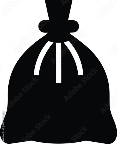 korean hanbang herb bundle silhouette vector illustration on transparent background