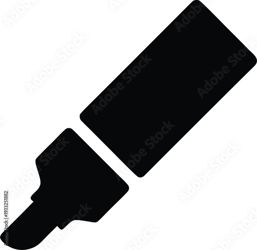 fungal treatment pen silhouette vector illustration on transparent background